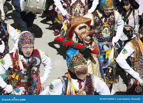 Peru Paucartambo Carnival With Masks And Gestures Traditional Clothing