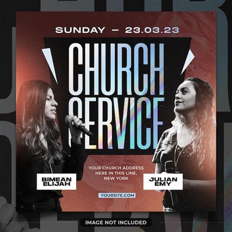 Premium Psd Church Service Praise Flyer Template Design Social Media