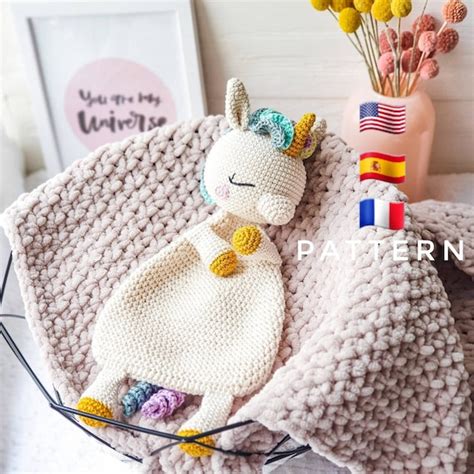 PATTERN ONLY Unicorn Lovey Unicorn Baby Security Blanket Etsy