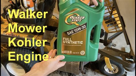 CHECKING ADDING ENGINE OIL 2001 Walker Model MT GHS Kohler 26HP EFI