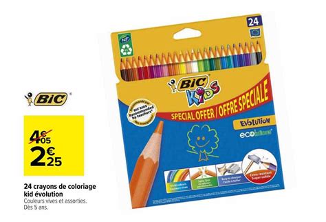 Promo Crayons De Coloriage Kid Volution Bic Chez Carrefour