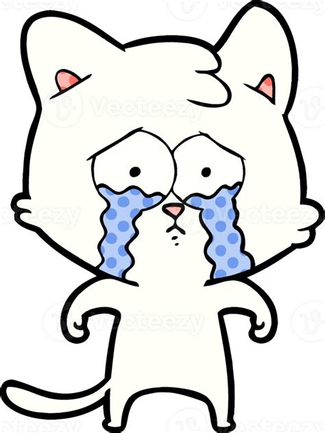 Cartoon Crying Cat Drawing 47185628 Png