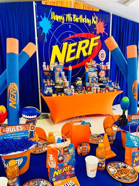 Nerf Birthday Party Nerf Party 7th Birthday Party Ideas