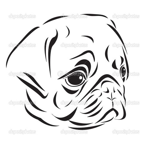 Pug Stock Vektory Royalty Free Pug Ilustrace Pug Tattoo Pugs White Pug