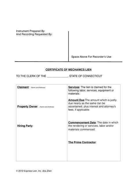 Letter Of Intent To Lien Template