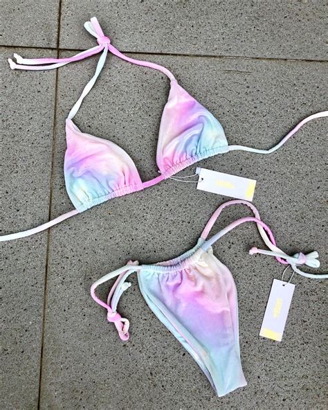 Velvet Rainbow Tie Dye Bikini Bottom Luxsea Swimwear