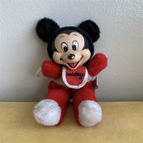 Vintage rubber face Mickey Mouse Plush doll!! Walt... - Depop