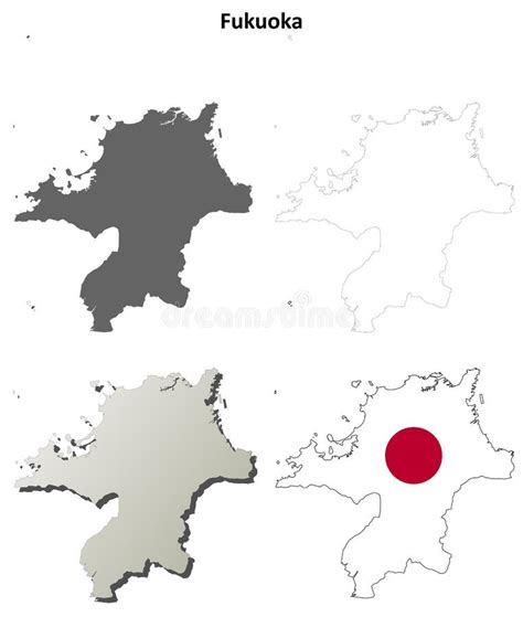 Sistema Del Mapa Del Esquema Del Espacio En Blanco De Fukuoka