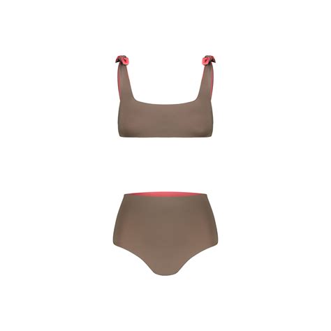 Knotty Reversible Bikini Taupe Pink Souldaze Collection