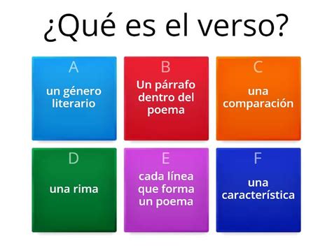 Estructura de un poema اختبار تنافسي