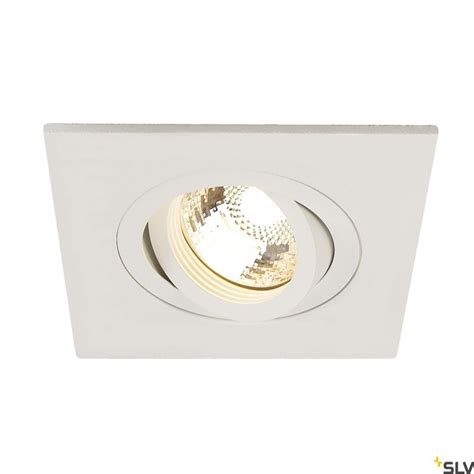 Shop Slv New Tria Xl Square Gu Downlight Matt White Max W Incl