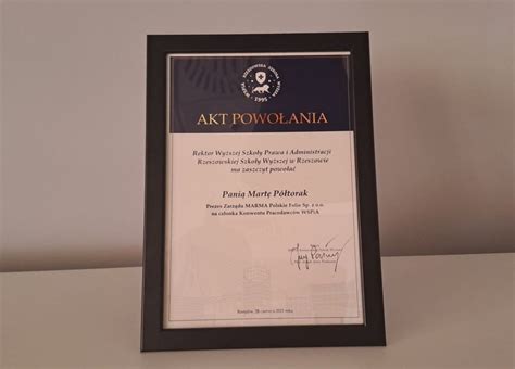 Marma Polskie Folie członkiem Konwentu Pracodawców WSPiA w Rzeszowie