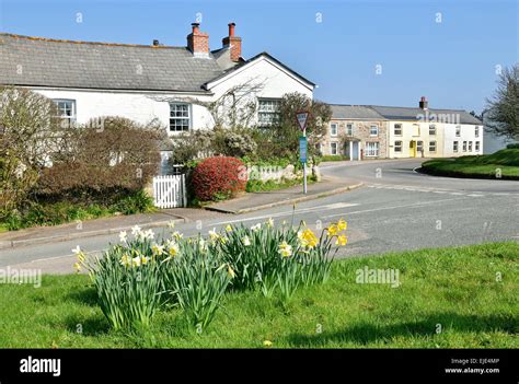 The Village Of St Just In Roseland Cornwall Uk Stock Photo Alamy