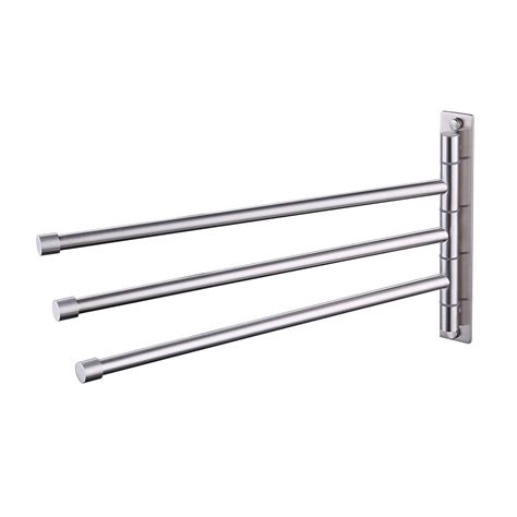 KES Bathroom Swing Towel Bars Swivel Towel Rail 3 Arm Wall Mounted Hand