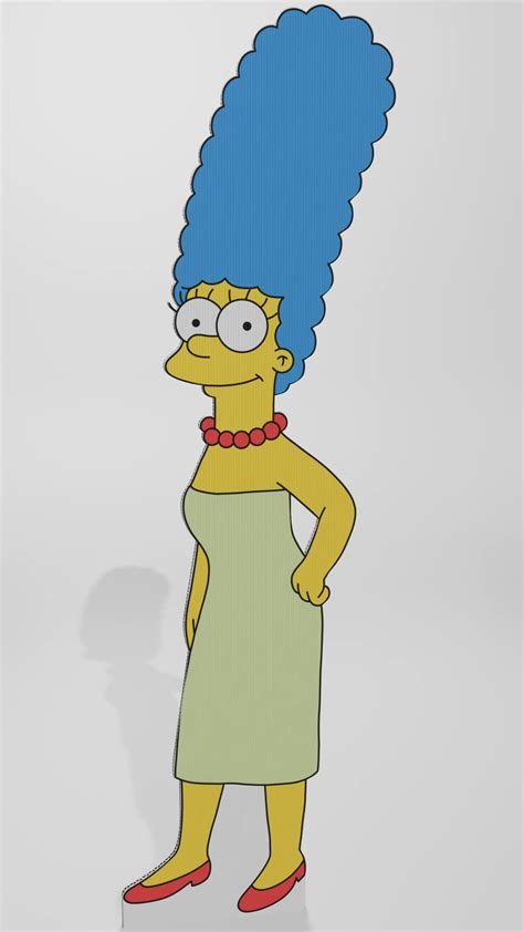 Marge Simpson Cutout 3d Model By Cgfighunter