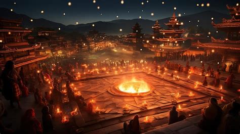 Premium AI Image | Diwali festival in Kathmandu Nepal Generative Ai