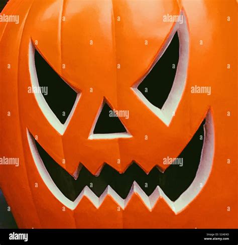 Angry orange pumpkin face Stock Photo - Alamy