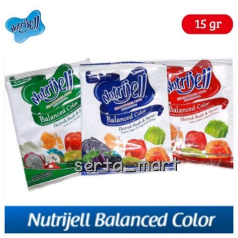 Jual Nutrijell Balanced Color Sachet 15gr Tepung Agar Nutrijel