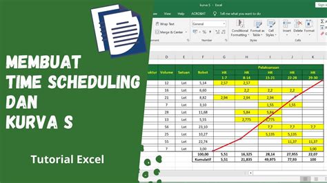 Cara Membuat Time Schedule Excel Cara Membuat S Curve Pada Excel Youtube