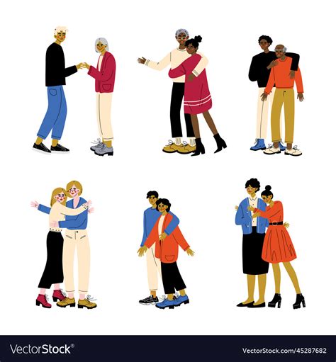 Homosexual Lesbian And Heterosexual Couples In Vector Image