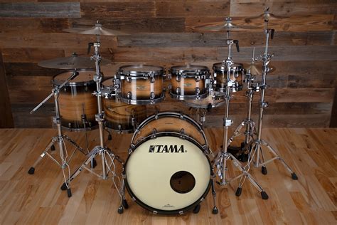 Tama Starclassic Maple Exotic 6 Piece Drum Kit Natural Pacific Walnut