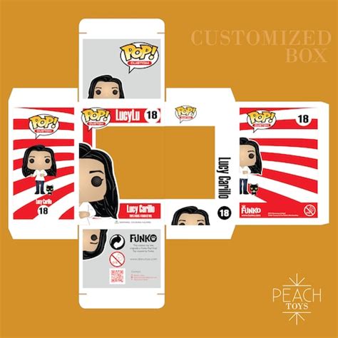 Digital Funko Pop Box Template Photoshop Files For Creating A Etsy