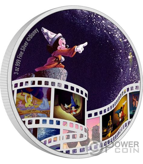 FANTASIA Disney Cinema Masterpieces 3 Oz Silber Münze 10 Niue 2023