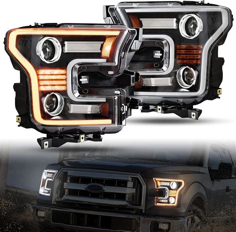 Ldetxy Led Projector Headlights Assembly For F150 2015 2017 Full Led Head Lights