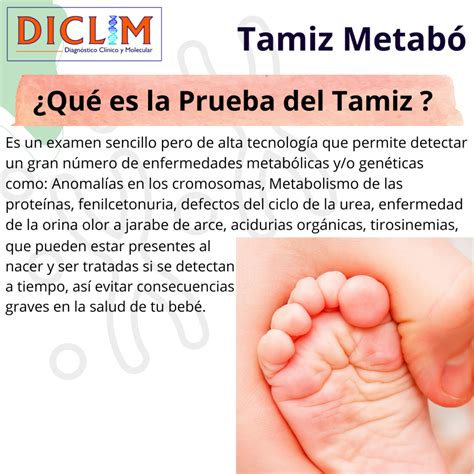 Tamiz Metab Lico Neonatal Diagn Stico Cl Nico Y Molecular Diclim