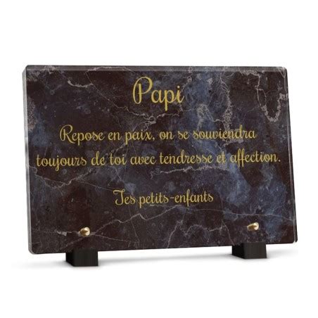 Plaque Fun Raire Rectangle Marbre Noir