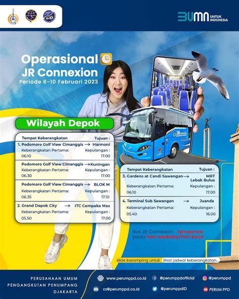 Jadwal JR Connexion Wilayah Depok Periode 6 10 Feb 2023