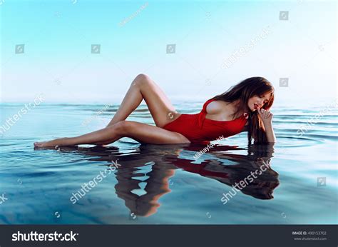 Valentine Bathing Suit Over Royalty Free Licensable Stock Photos