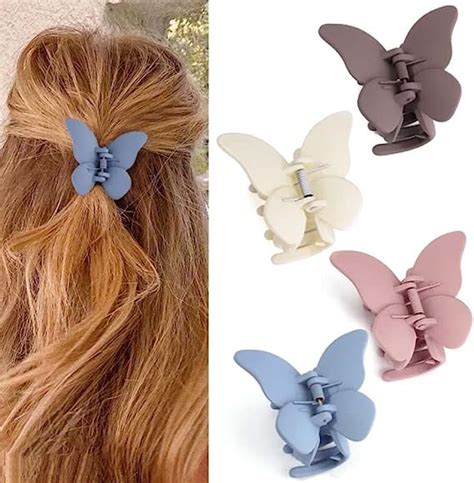 Pinces à cheveux papillon 4pcs pinces à cheveux en forme de griffe pour