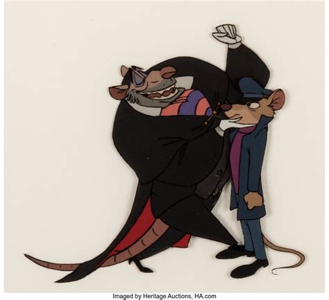 The Great Mouse Detective Basil And Ratigan Production Cel Walt Lot