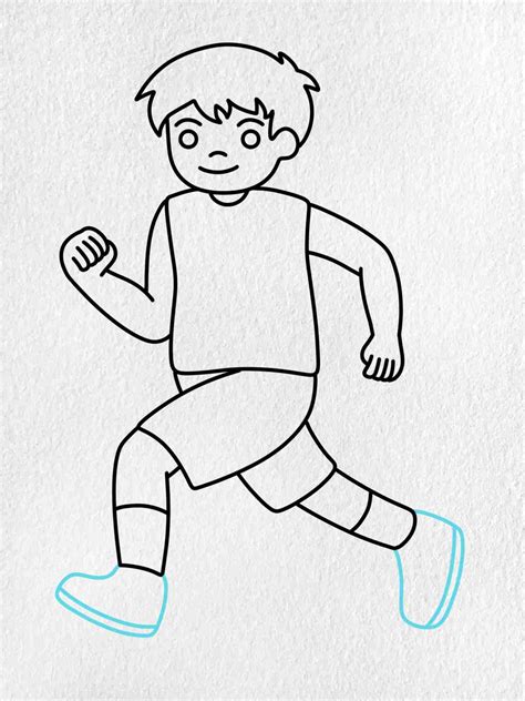 draw  person running helloartsy