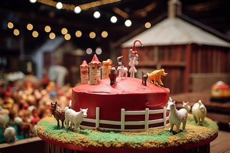 Premium Photo Barnyard Bash Birthday Cake