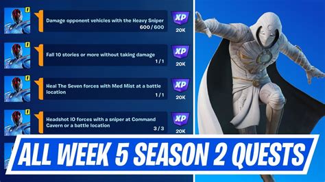 Fortnite Week 5 Season Quests Challenges How To Complete Week 5