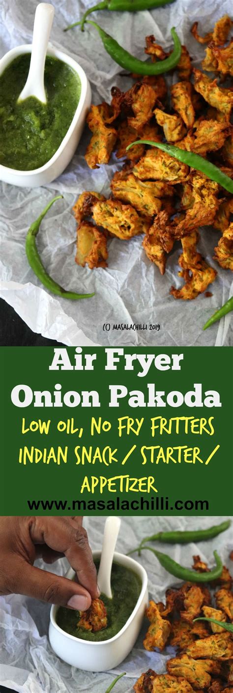 Air Fryer Onion Pakoda No Fry Tea Time Snack Recipe Cart