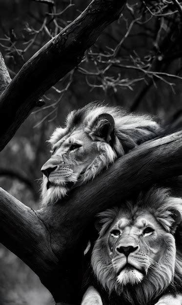 Black White Lion Photography Images - Free Download on Freepik