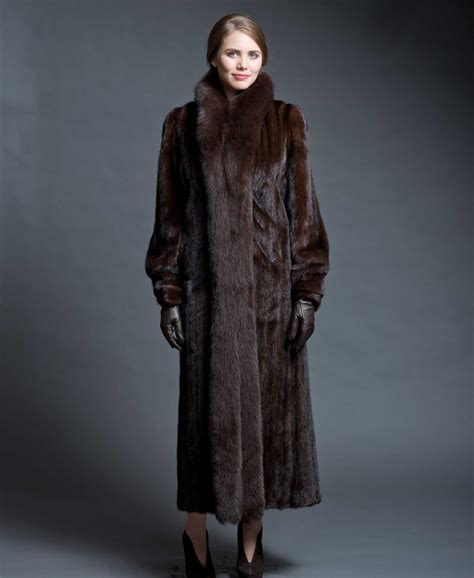 Mink Coat With Fox Tuxedo Alaskan Fur