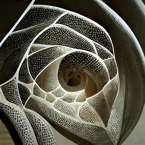 Una Escultura En Espiral Con Un Dise O En Espiral Foto Premium