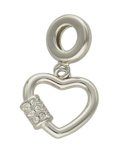 Charms Moments srebrny 925 wiszące serduszko DIA CHA 9520 925