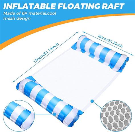 Pool Float Wasser Hängematte 4 in 1 Mehrzweck Aufblasbarer