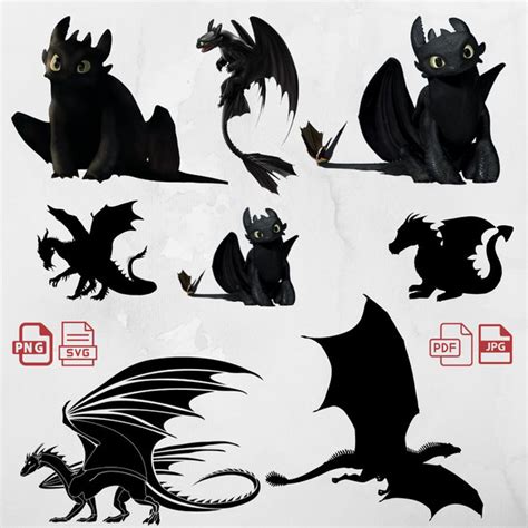 Toothless Dragon Svg Bundle Toothless Svg Train Your Drago Inspire