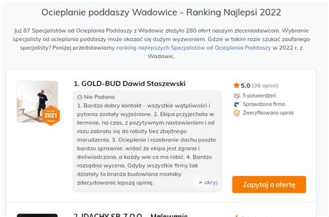 O firmie Gold Bud Ocieplenia i zabudowy poddaszy gładzie maszynowe