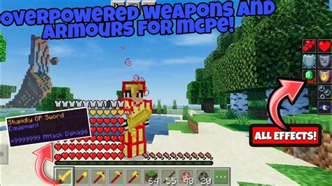 Overpowered Weapons And Armours For Minecraft Pe Overpowered