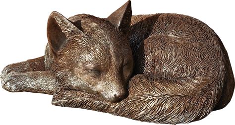 Roman Stone Resin Exclusive Sleeping Fox Statue 945 Inch By 638 Inch