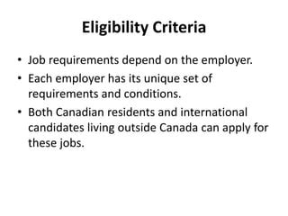 Job In Canada By Nanny Visa Sponsorship 2023 Pptx