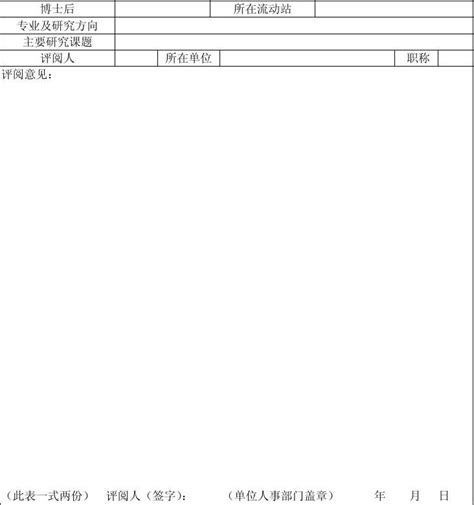 上海交通大学 博士后科研工作总结评阅意见书word文档在线阅读与下载无忧文档