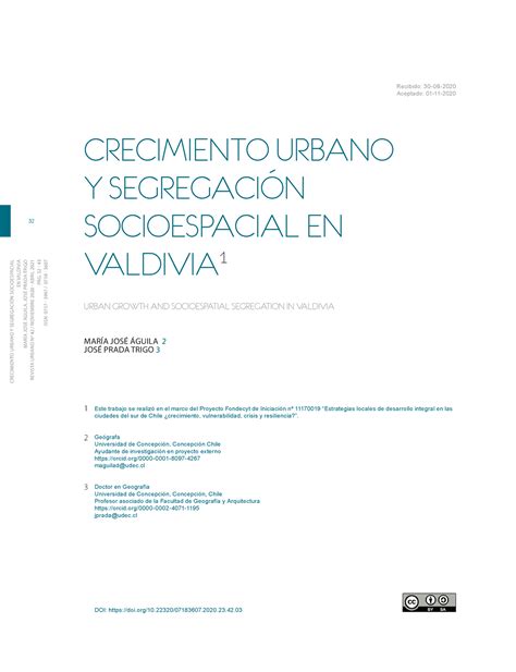 Crecimiento Urbano Y Segregación Socioespacial EN Valdivia 32